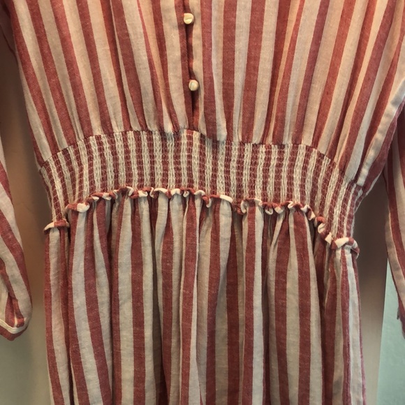 Rails Red White Jasmine Belmont Stripe Dress Large - Picture 3 of 8